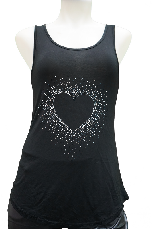 Rhinestone Designed Tank Top