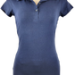 Rosia Women's Short Sleeve Cotton Polo Shirt w/ Stretch Solid Color SMALL ONLY
