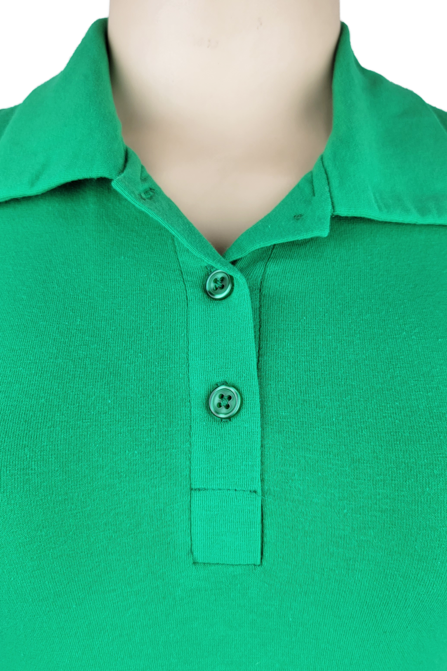 Rosia Women's Short Sleeve Cotton Polo Shirt w/ Stretch Solid Color SMALL ONLY