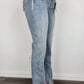 Women's Western Inspired Embroidery Blue Jeans