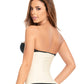 Back view of the nude colored open bust waist trainer.