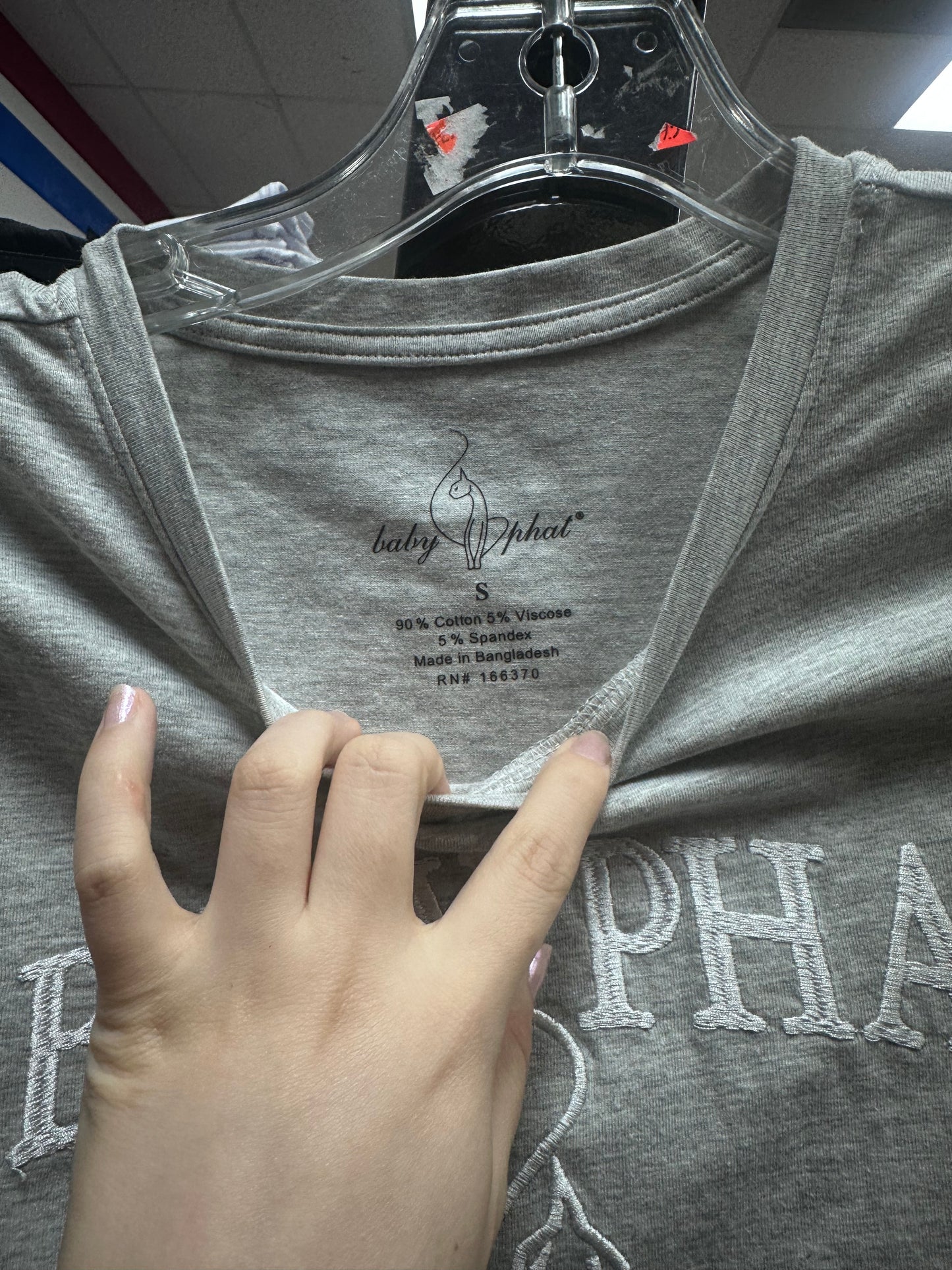 Baby Phat Y2K gray embroidered baby tee