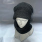 charcoal beanie and scarf 