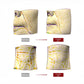 Before and after comparison of a product's texture over 4 weeks on a white background.