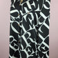 Letter Patterned Button Up Blouse Top