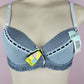 6 Pack Checkered Plaid Pattern Women's Push Up Bra with Ribbon 34C 36C 38C 40C